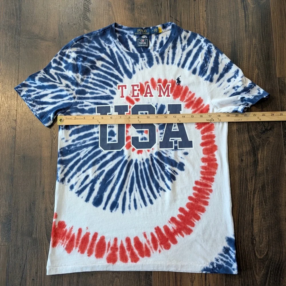 Polo Ralph Lauren Team USA Tokyo Olympics 2020 Men's Jersey T-Shirt Tie-Dye Med